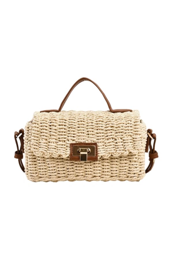 Woven Straw Crossbody Bag